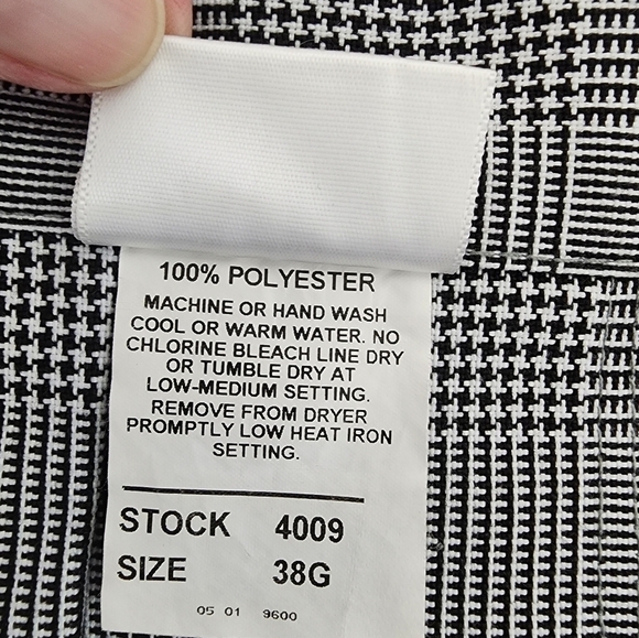 Parker Black Micro Houndstooth Pleated Skirt Size M/L - Picture 7 of 7